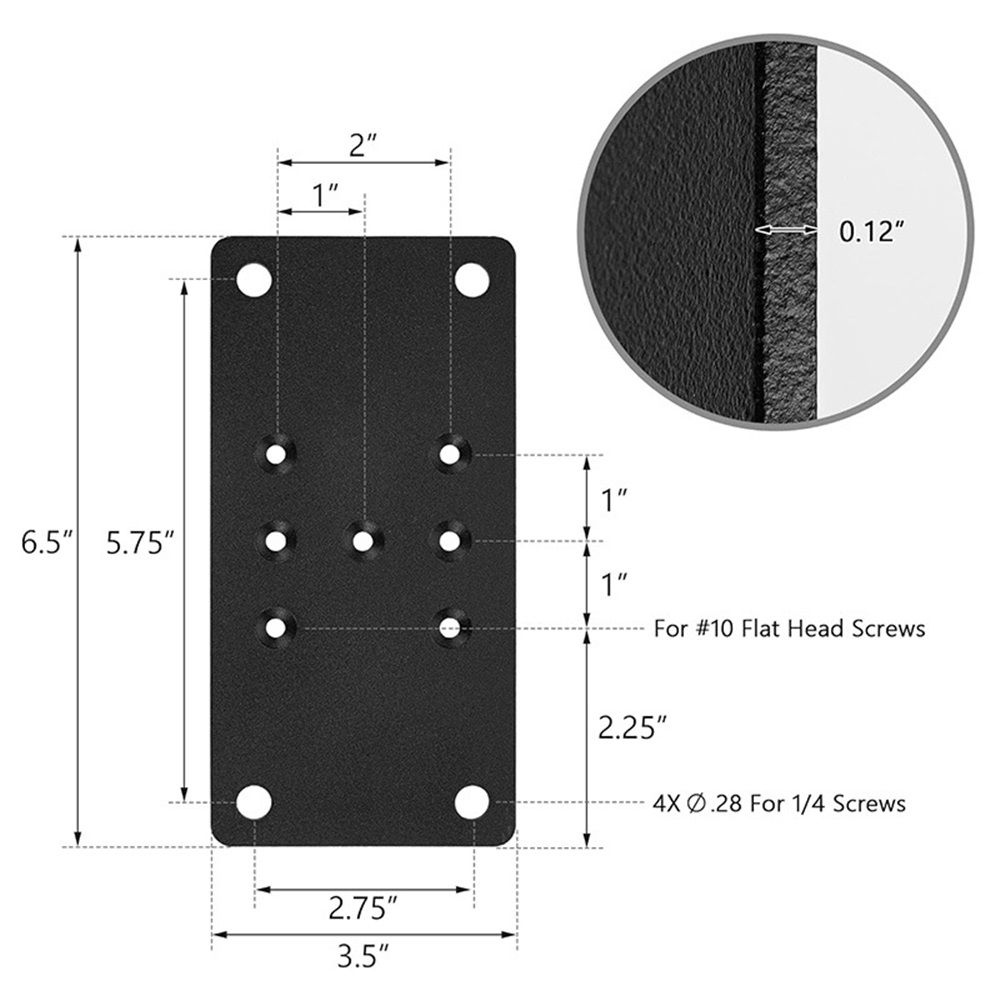 2-Pack 6.5*3.5in Post Anchor Plates - Ideal for Deck Railing, Wood Fence, Post Base, Fence Post - Image 3
