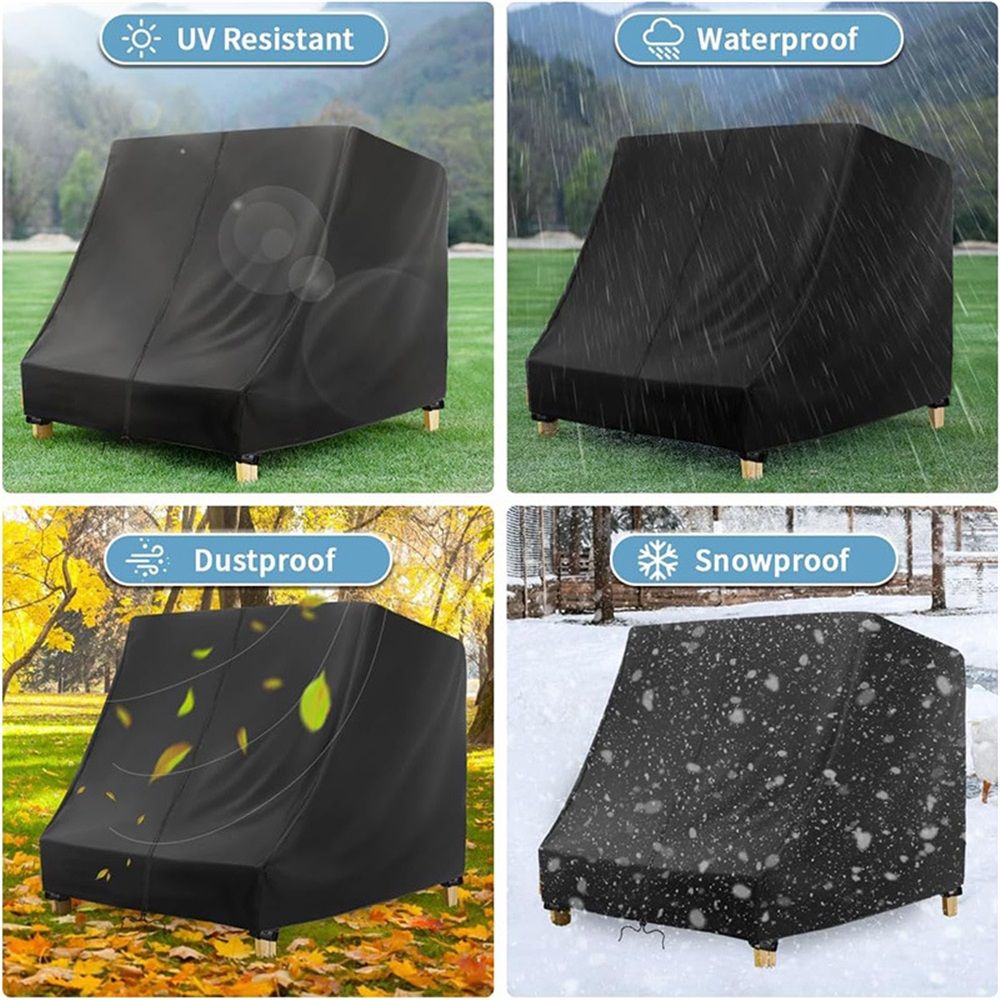 Chaise Lounge Cover for  Wooden Double Chaise Lounge, Waterproof Kids Patio Furniture Set Cover, Weatherproof Covers for Kid Pets Patio Pool Furniture - 34