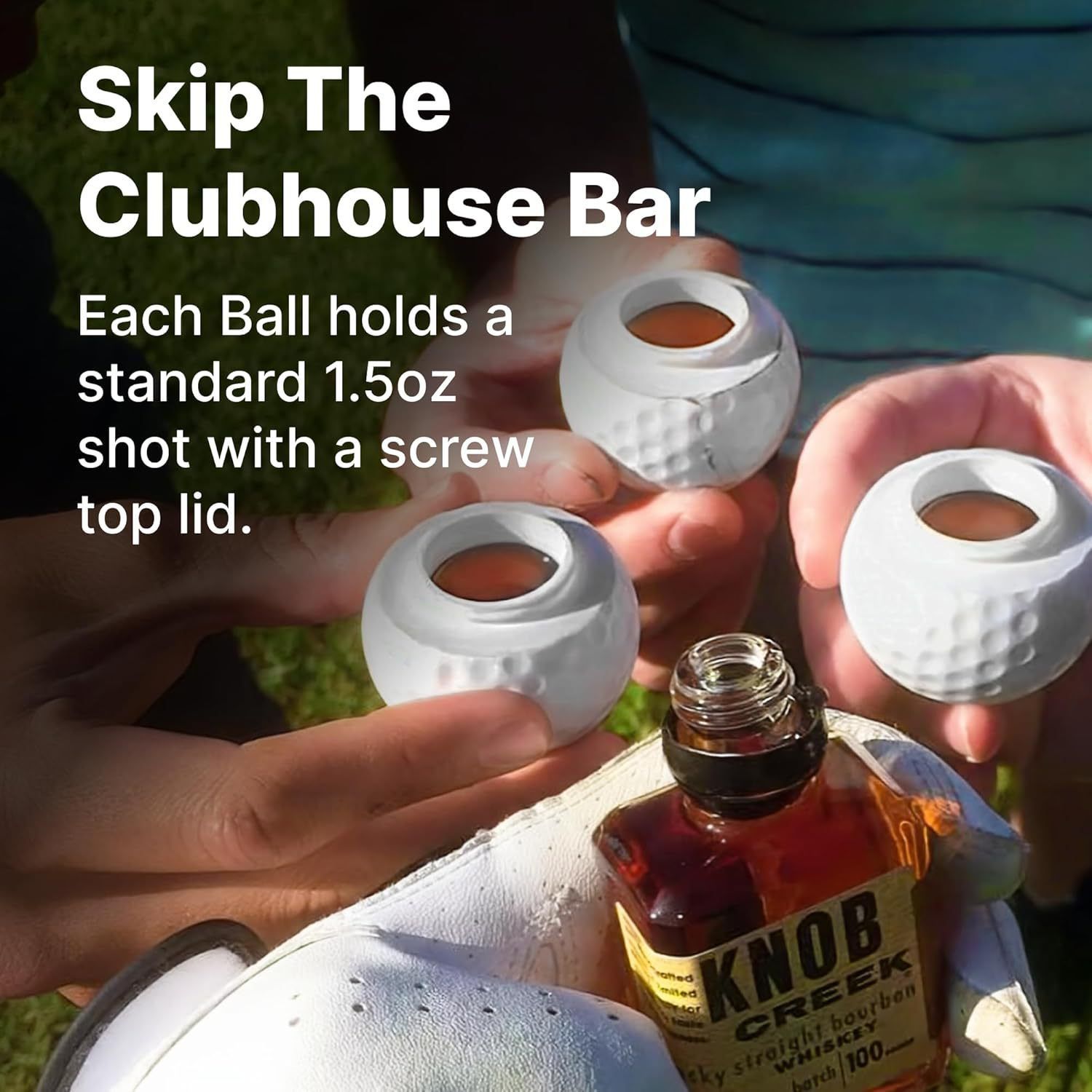 Golf Ball Shaped Shot Set – Fun Gift, Unique and Funny Gifts For Dad, Husband, Golfers and Men. Golfer Christmas Gift  or White 12 Pack - Image 5