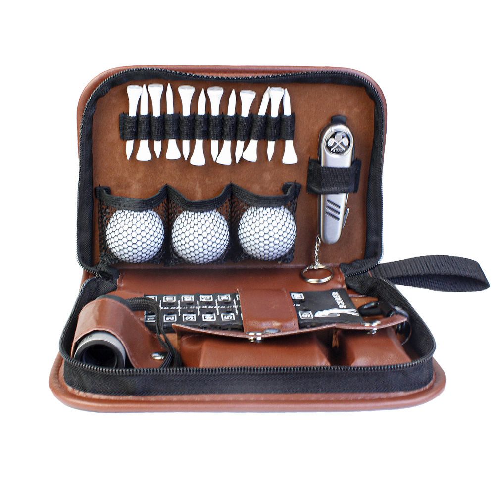 Golf Gifts for Men and Women, Golf Accessories Set with Hi-End Case, Golf Balls, Rangefinder, Golf Tees, Brush, Multifunctional Divot Knife, Scorer, Golf Ball Clamp - Image 1