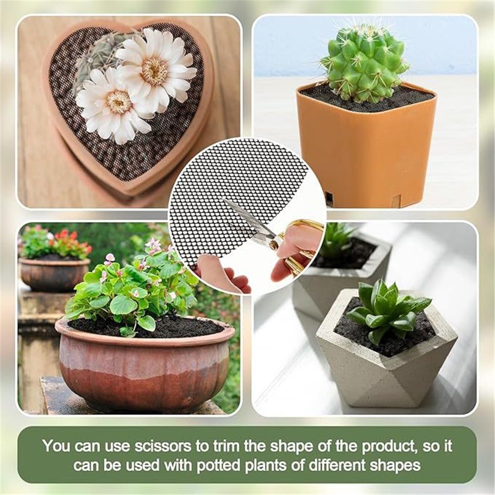 8Pcs 11.8 Inch Plant Pot Cover Plant Pot Grid Plant Soil Covering for Indoor Plants Plant Protectors from Animals Cuttable Plant Soil Cover - Image 4