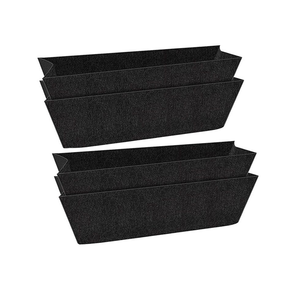 Non-Woven Fabric Plant Grow Bags Replacement Coco Liner Window Basket,Trough Shaped Wall and Deck Mount Planters,Round Hanging Basket (4Pack, 24) - Image 1