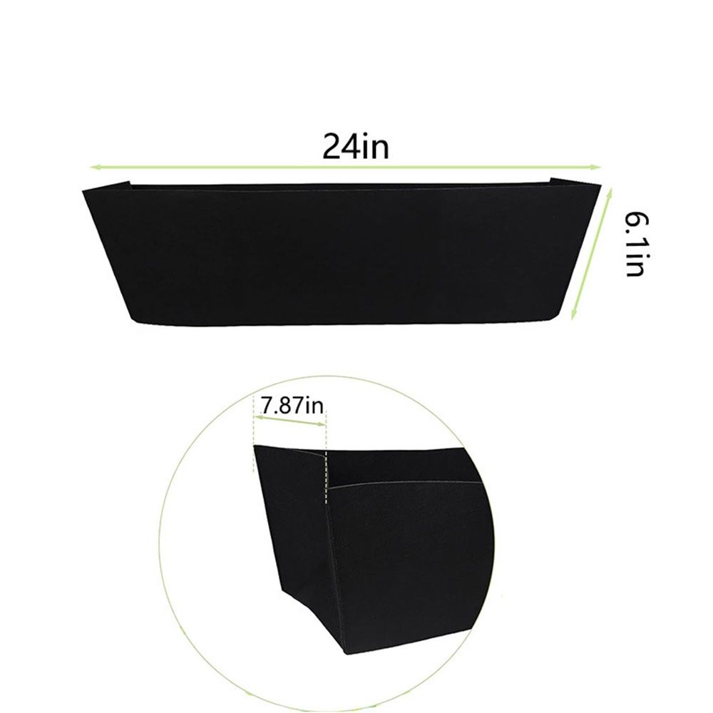 Non-Woven Fabric Plant Grow Bags Replacement Coco Liner Window Basket,Trough Shaped Wall and Deck Mount Planters,Round Hanging Basket (4Pack, 24) - Image 3