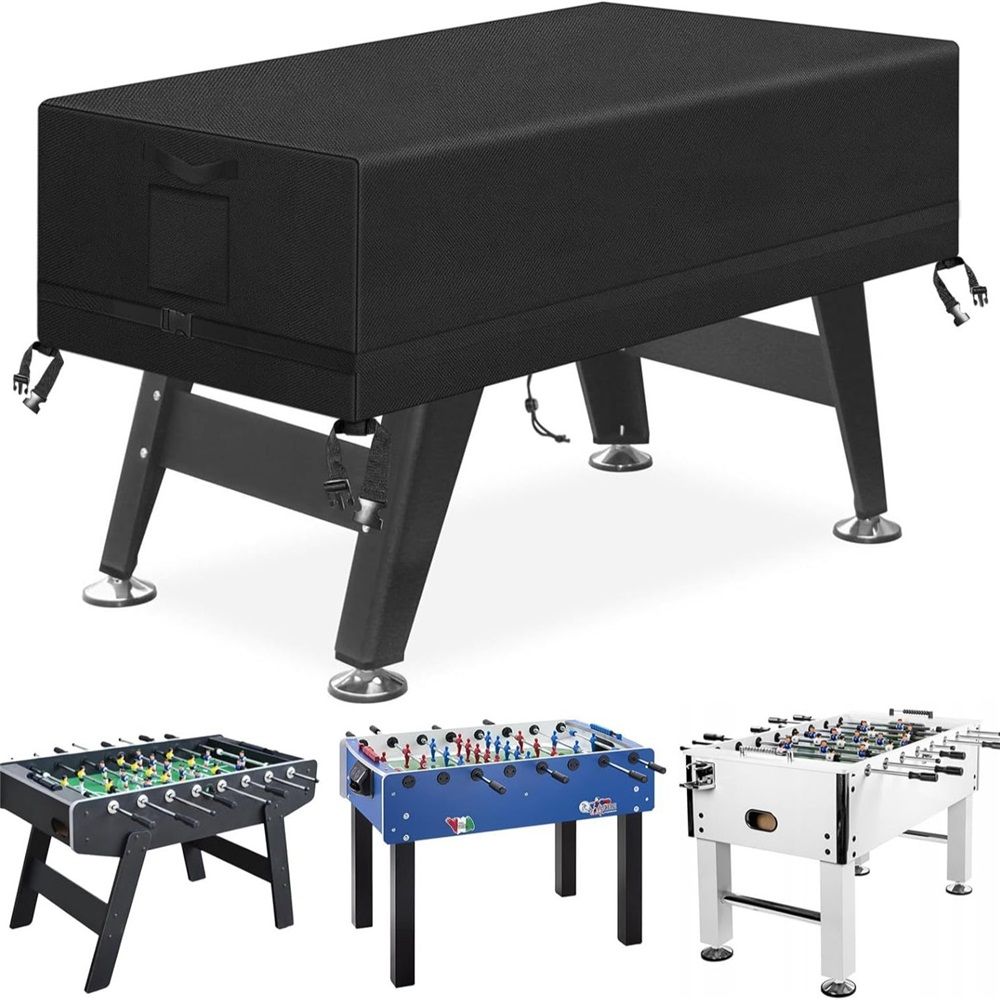 Foosball Table Cover Outdoor Waterproof Soccer Table Cover Heavy Duty Rectangular Patio Football Game 132 x 76 x 147 cm - Image 1