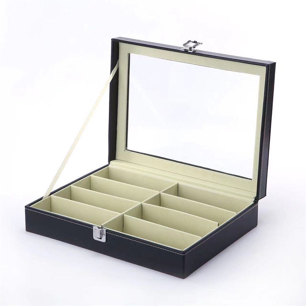 Sunglass Organizer, Sunglasses Display Organizer for Women Men, Sunglasses Case Multiple Pairs（8 grid beige） - Image 2