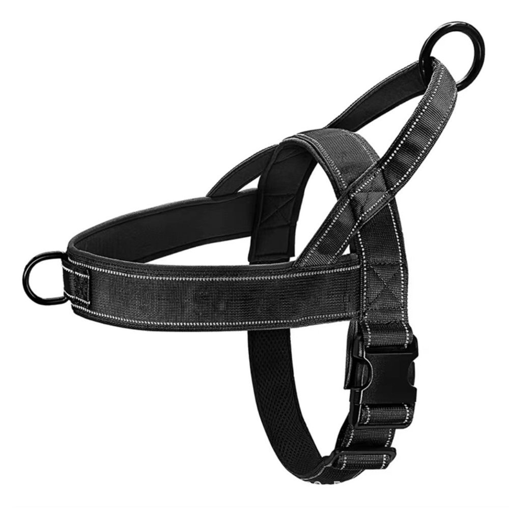 Pet No Pull Dog Harness with Padded, Adjustable Reflective Escape Proof Dog Harness, Quick Fit Dog Vest Harness for Small Medium Large Dogs(M, Black) - Image 1