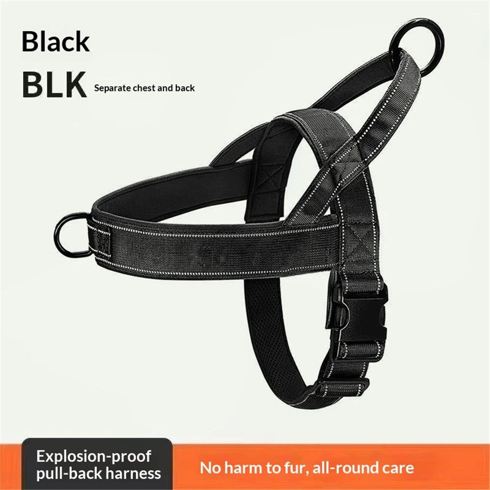 Pet No Pull Dog Harness with Padded, Adjustable Reflective Escape Proof Dog Harness, Quick Fit Dog Vest Harness for Small Medium Large Dogs(M, Black) - Image 2