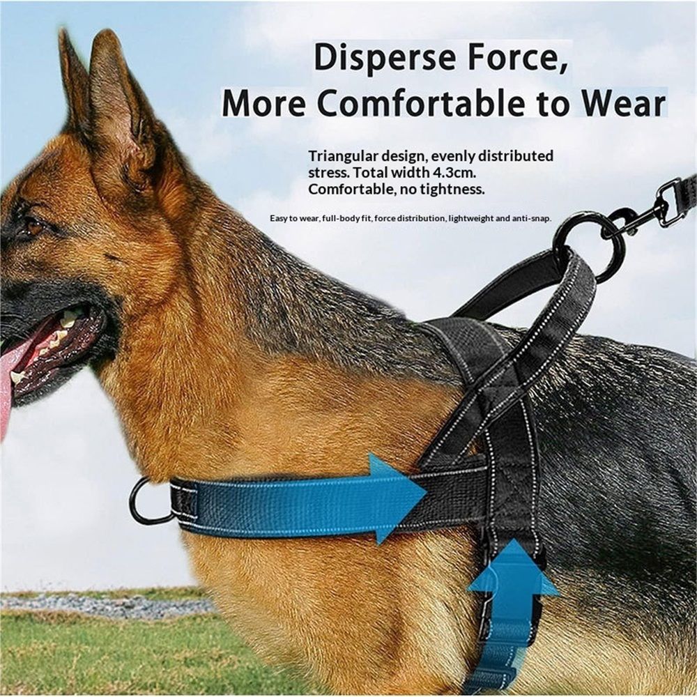 Pet No Pull Dog Harness with Padded, Adjustable Reflective Escape Proof Dog Harness, Quick Fit Dog Vest Harness for Small Medium Large Dogs(M, Black) - Image 4