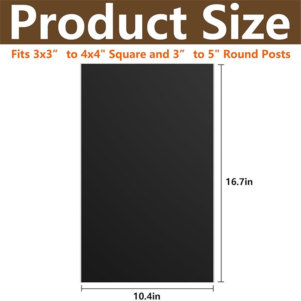 8 Pcs Fence Post Protection, 16.7 x 10.4 Inch Waterproof Fence Rot Protection, Wood Post Sleeve Post Wrap Fits 3