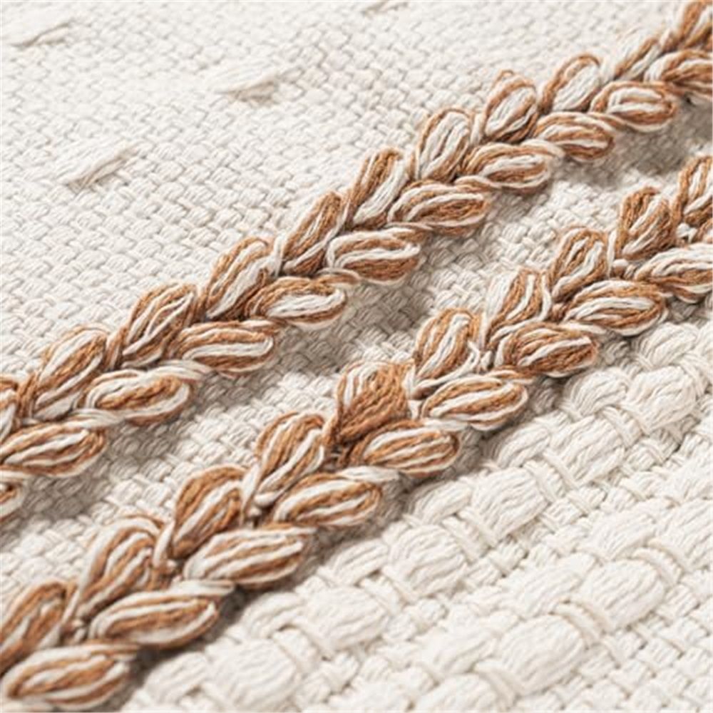 Set of 2 Neutral Decorative Throw Pillow Cover 18x18 Inch for Couch Bed Sofa, Aesthetic Modern Organic Farmhouse Home Decor, Soft Cute Accent Woven Cushion（Only pillowcase） - Image 5