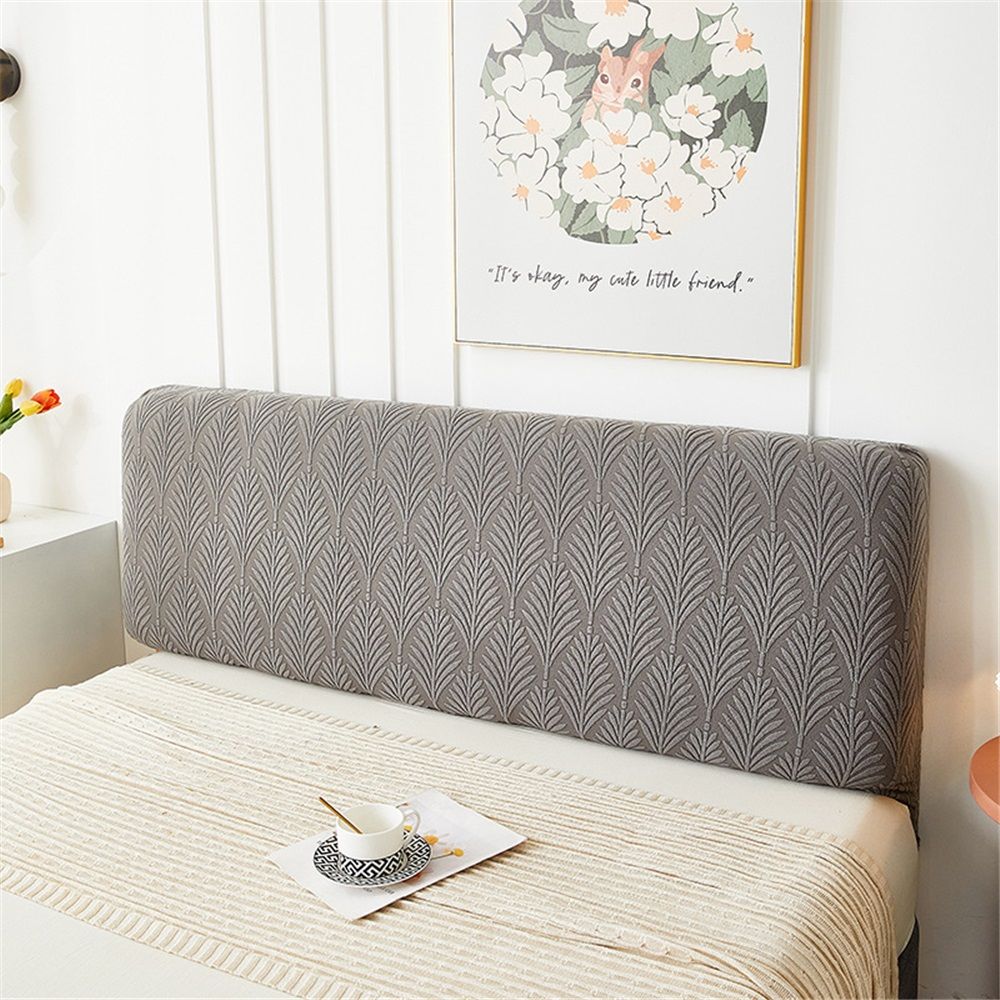 Stretch Headboard Covers for King Size Bed Headboard Slipcover, Jacquard Bed Head Cover Dustproof Protector Cover for Bedroom Décor (Queen:59.0in) - Image 2