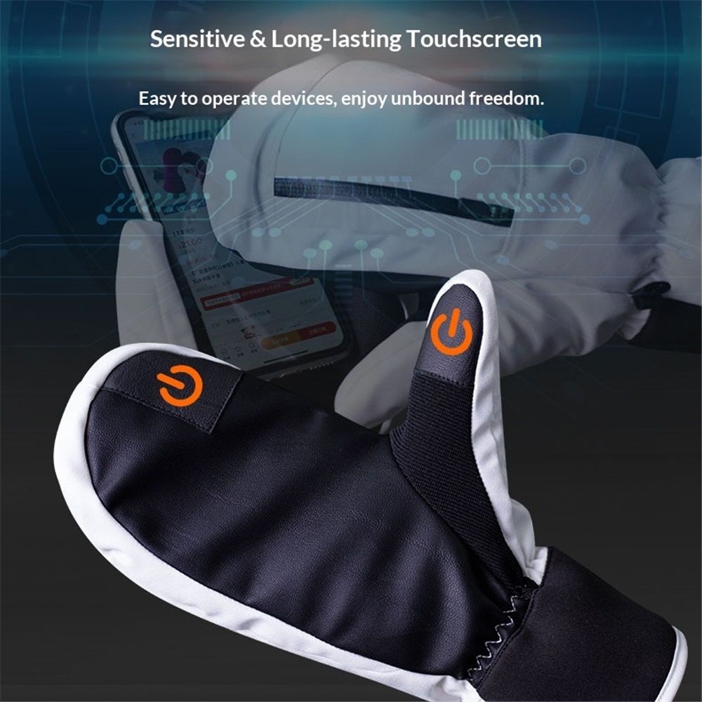 Tough Outdoors Adult Ski Mittens - Waterproof Winter Gloves Men & Women - Thermal Fleece Lining for Cold Weather Gear（XL） - Image 2