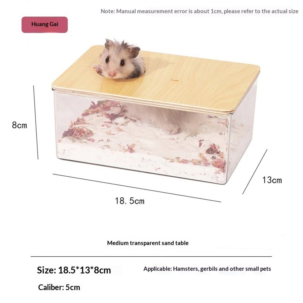 Hamster Sand Bath Box, Transparent Acrylic Shower, Gerbils Digging Room Container With Climbing Ladder , Litter Box for Hamsters Guinea Pigs Mice - Image 2