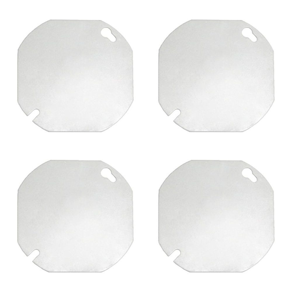 8 Packs Octagon Electrical Box Cover,Metal Junction Box Covers, Blank Flat Outlet Box Cover for 4 inch Octagonal Box - Image 1