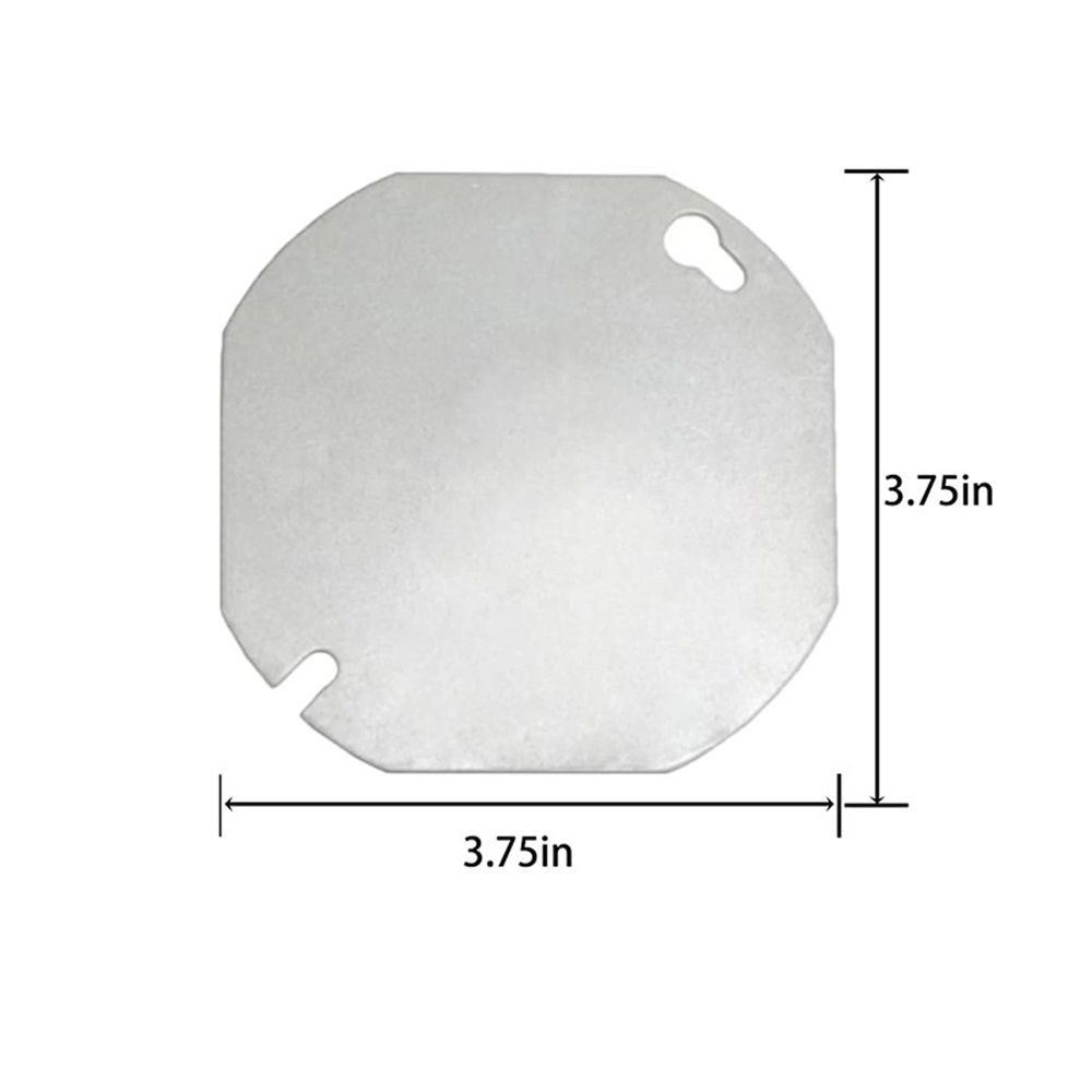 8 Packs Octagon Electrical Box Cover,Metal Junction Box Covers, Blank Flat Outlet Box Cover for 4 inch Octagonal Box - Image 4