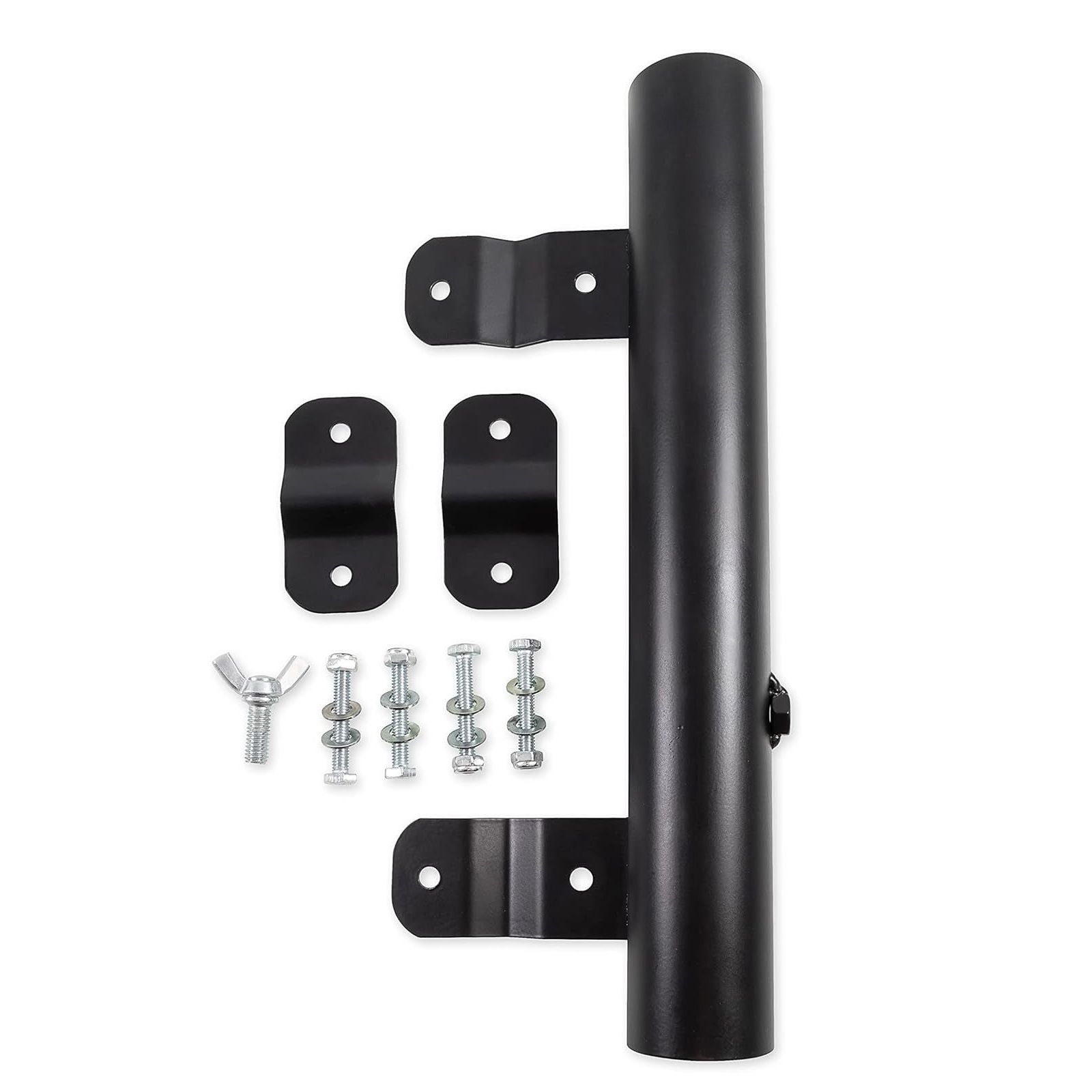 RV Ladder Mounted Flagpole Holder | Allows for a Flag to Fly from Your RV's Ladder | Compatible with Most RV Ladder Rails ,Black - Image 1