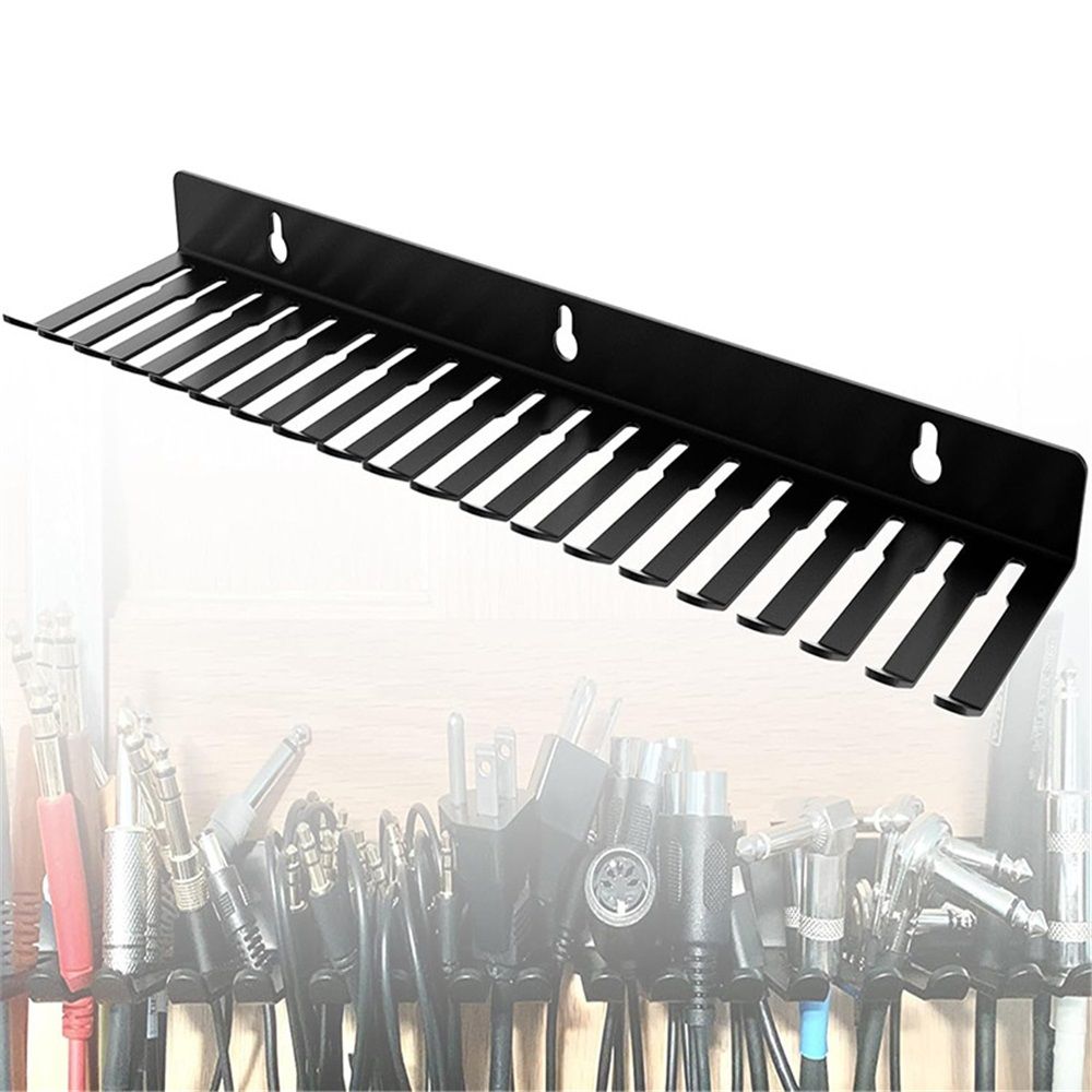 Wall Mount Cable Hanger Cord Rack Organizer Cable Holder Cable Storage with 19 Cable Slots Width from 5.5 to 9.5mm for Cord Management - Image 2