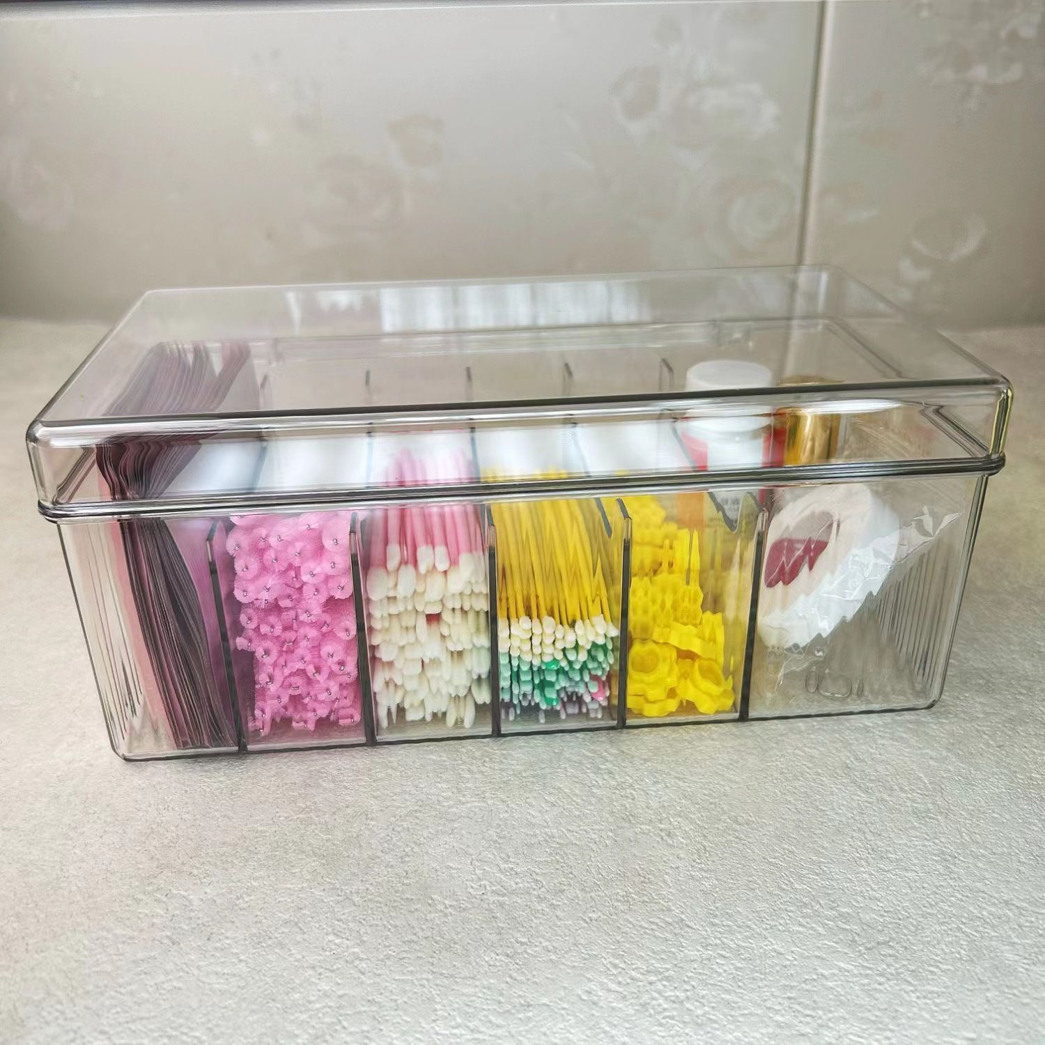 Lash Extension Organizers and Storage, Lash Extension Supplies Organizer, Lash Cart Organizer, Acrylic Large Capacity Eyelash Extension Supplies Storage Box, Lashes Supplies Container（oniy box） - Image 1
