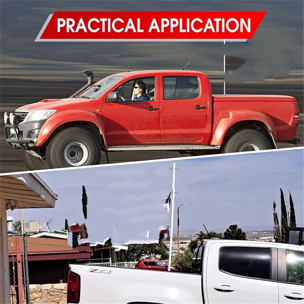 Truck Flag Pole Mount Kits, No Drilling Universal Truck Flagpole Holder fits Up to 1.2