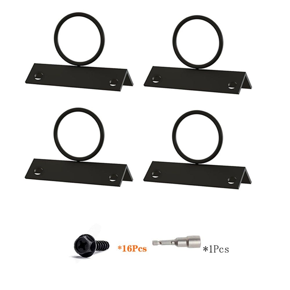 4Pack 2inch Rope Support Holder for Corner Post Drop Ring Brackets Stainless Steel Decorative for Hemp Rope Fencing Stair Deck Railing Ceiling Hook - Image 1