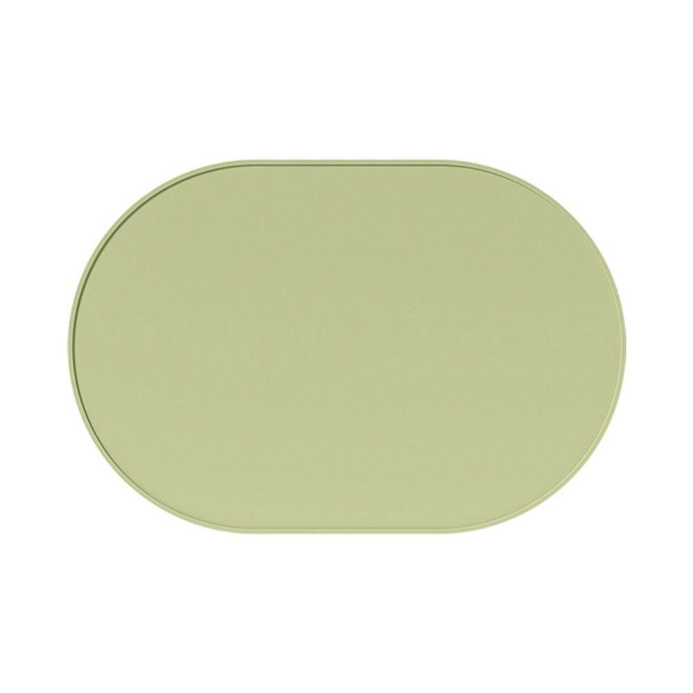Silicone Placemats Set of 4, Oval Heat Resistant Place Mats, Waterproof Washable Wipeable Dining Table Mats, Non-Slip Silicone Food Mat for Toddles Kids Adults Home Decor - Image 1