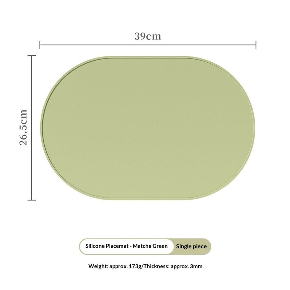 Silicone Placemats Set of 4, Oval Heat Resistant Place Mats, Waterproof Washable Wipeable Dining Table Mats, Non-Slip Silicone Food Mat for Toddles Kids Adults Home Decor - Image 2