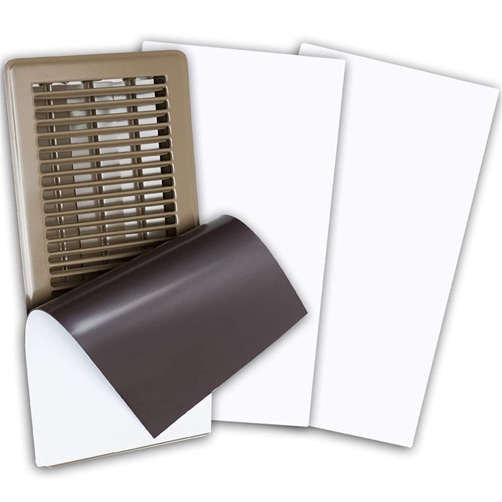 Magnetic Vent Covers (3-Pack), Flexible Floor Vent Cover, Cut to Size Air Vent Covers, Heat/AC Vent Covers for Home Ceiling Registers, 8
