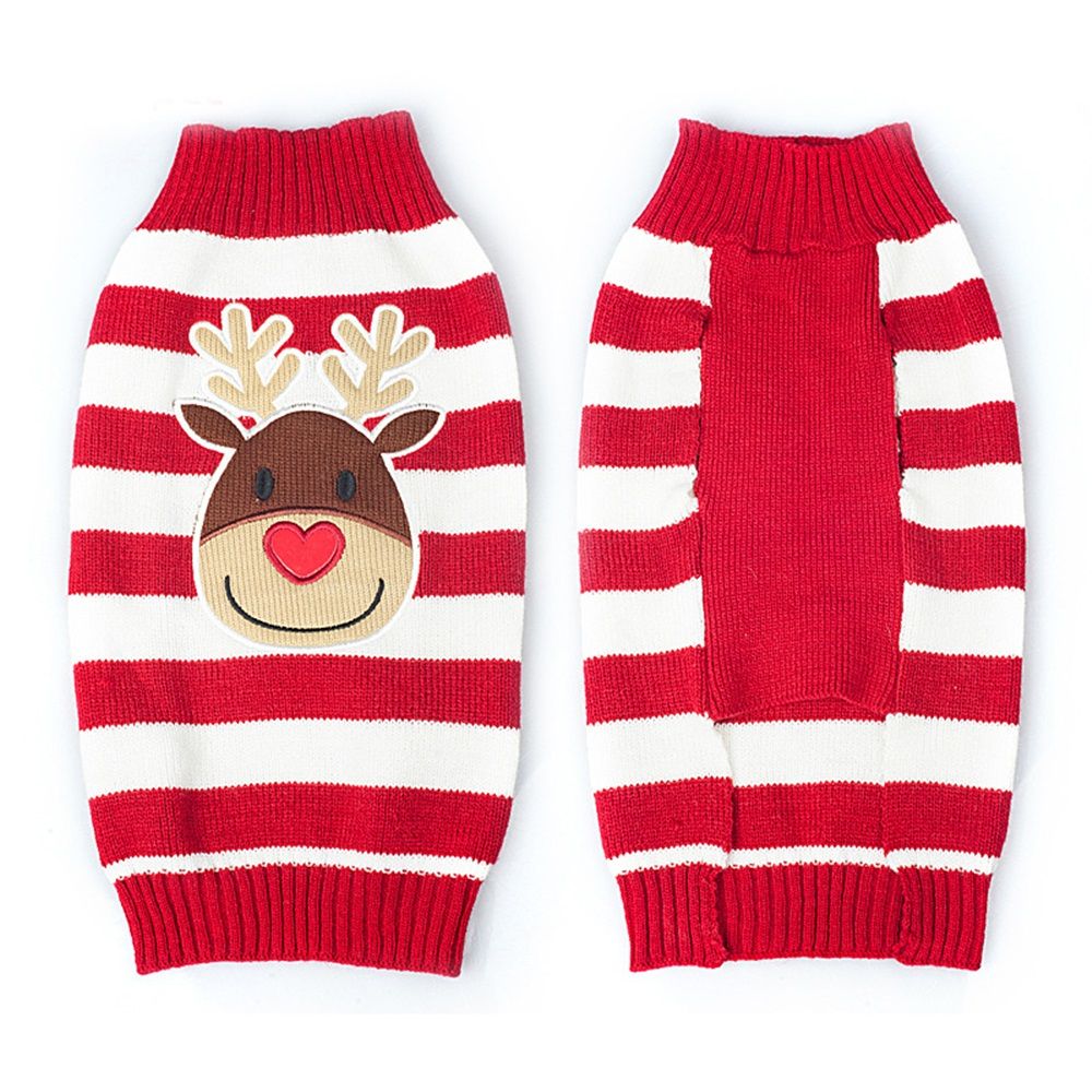 Dog Sweater Christmas Pet Cat Winter Knitwear Warm Clothes XXL Dog Reindeer Sweaters Dog Sweaters New Year Christmas Pet Clothes for Small Dog - Image 1