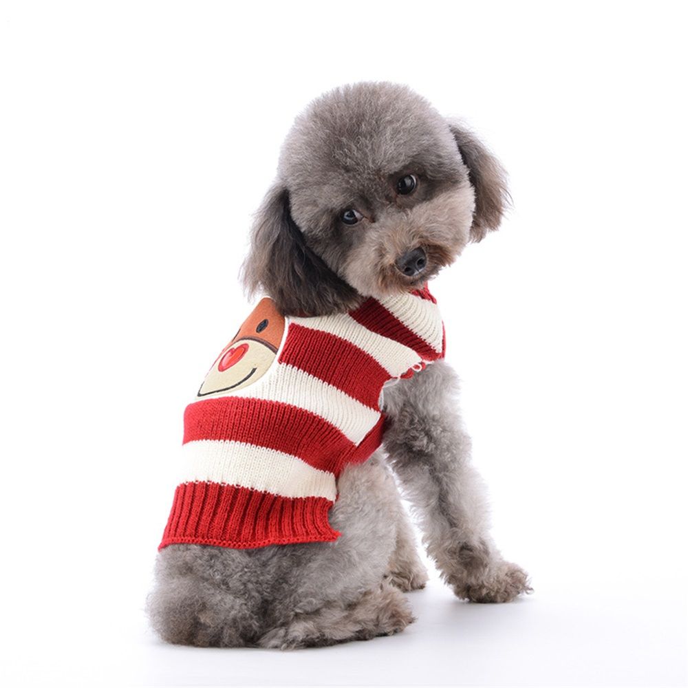 Dog Sweater Christmas Pet Cat Winter Knitwear Warm Clothes XXL Dog Reindeer Sweaters Dog Sweaters New Year Christmas Pet Clothes for Small Dog - Image 2