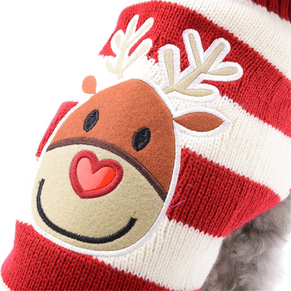 Dog Sweater Christmas Pet Cat Winter Knitwear Warm Clothes XXL Dog Reindeer Sweaters Dog Sweaters New Year Christmas Pet Clothes for Small Dog - Image 3