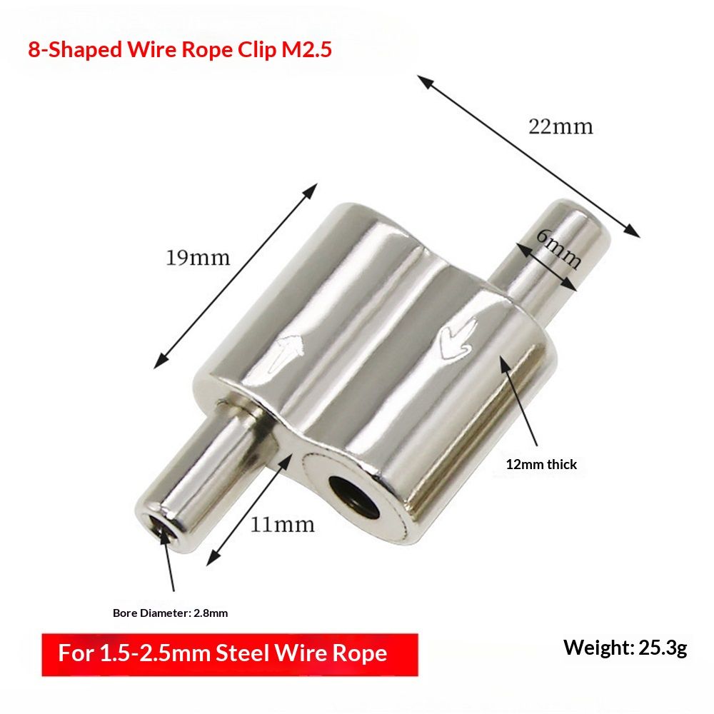 Stainless Steel Wire Rope Cable Clip Clamp, 1/16