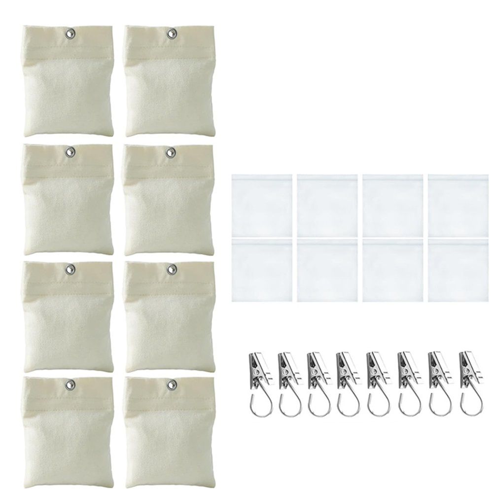 8 Pack Outdoor Curtain Weights, 15oz Outdoor Curtain Sandbag Weighted Bags Drapery Weights Bottom Patio Curtain Weights Bags Holder Clip for Pergola Drapes Cabana Gazebo Garden - Image 1