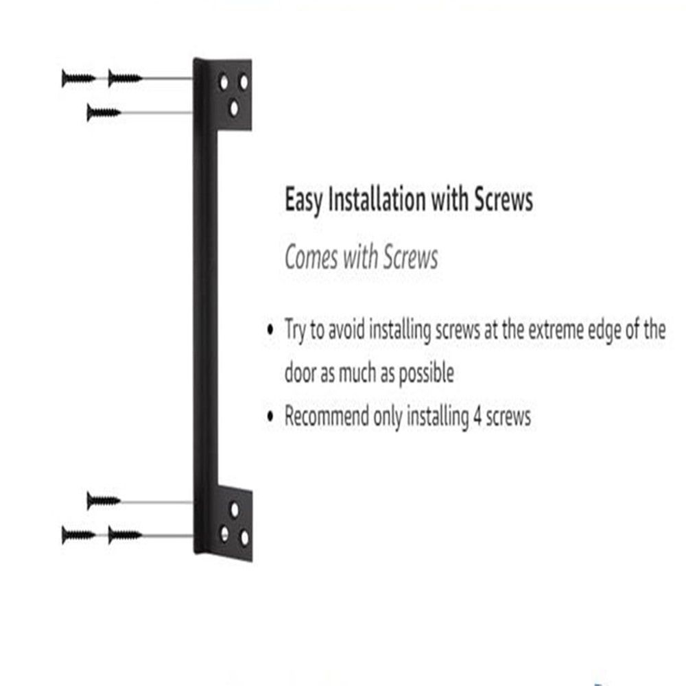 2 Pcs Door Latch Guard Plate 11 Inch Outswing Angle Latch Protector Shield L Shaped Security Reinforcement Striker Plates to Block Access to Door Lock Deadbolt - Image 3