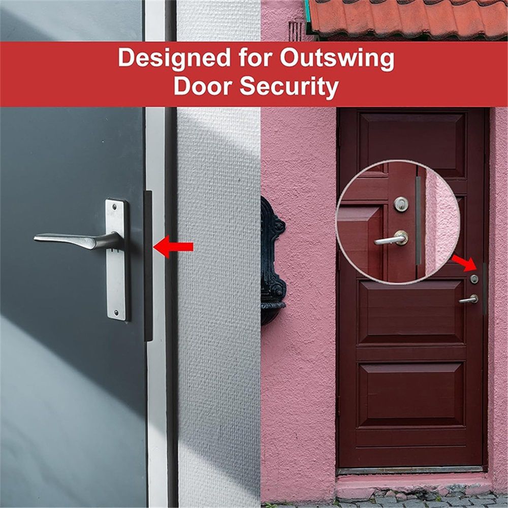 2 Pcs Door Latch Guard Plate 11 Inch Outswing Angle Latch Protector Shield L Shaped Security Reinforcement Striker Plates to Block Access to Door Lock Deadbolt - Image 4