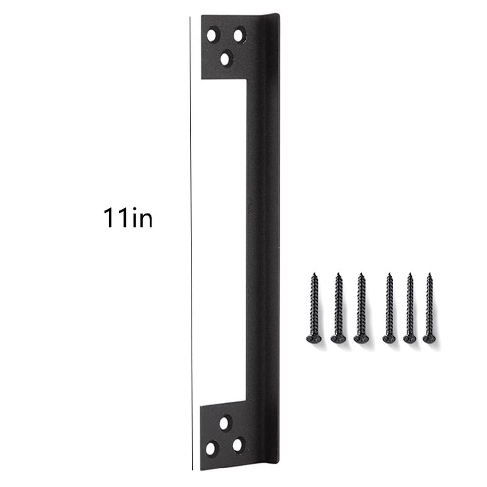2 Pcs Door Latch Guard Plate 11 Inch Outswing Angle Latch Protector Shield L Shaped Security Reinforcement Striker Plates to Block Access to Door Lock Deadbolt - Image 5