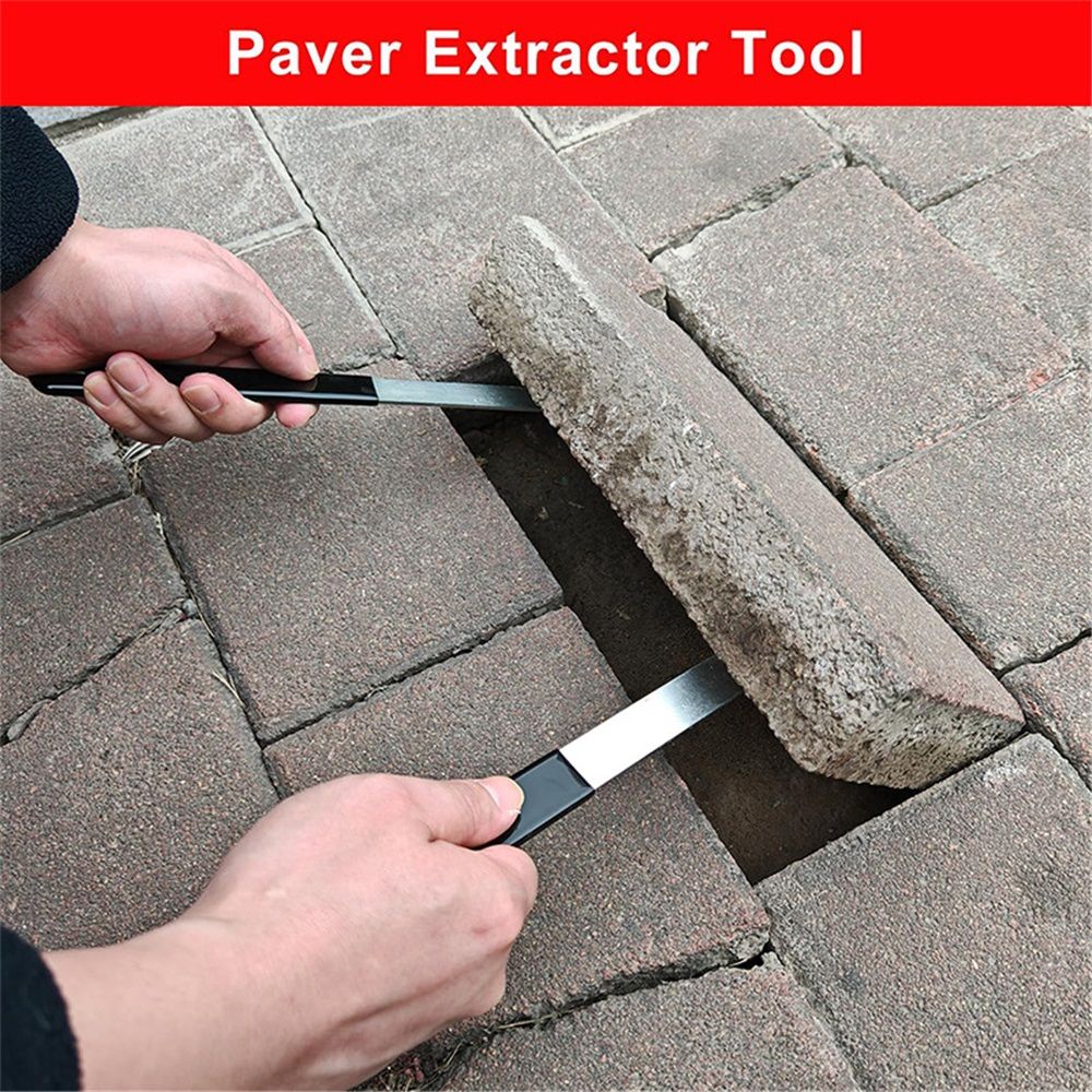 Paver Removal Tool, 2 Pcs Paver Puller Tool With Double Joint Scraper, Micro-Tooth Groove And Non-Slip Rubber Handle, Paver Extractor Tool For For Garden, Lawn, Patio, Brick, Block & Paver Replacement - Image 5