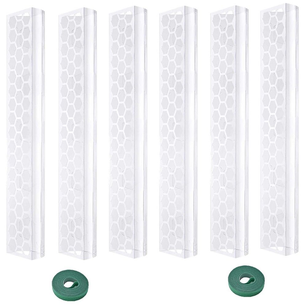 17 Inch 6 Pcs Plastic Moss Pole for Plants , 17*3'' Plant Poles for Climbing Plants, Plant Support for Indoor Plants Work with Sphagnum Moss - Image 1