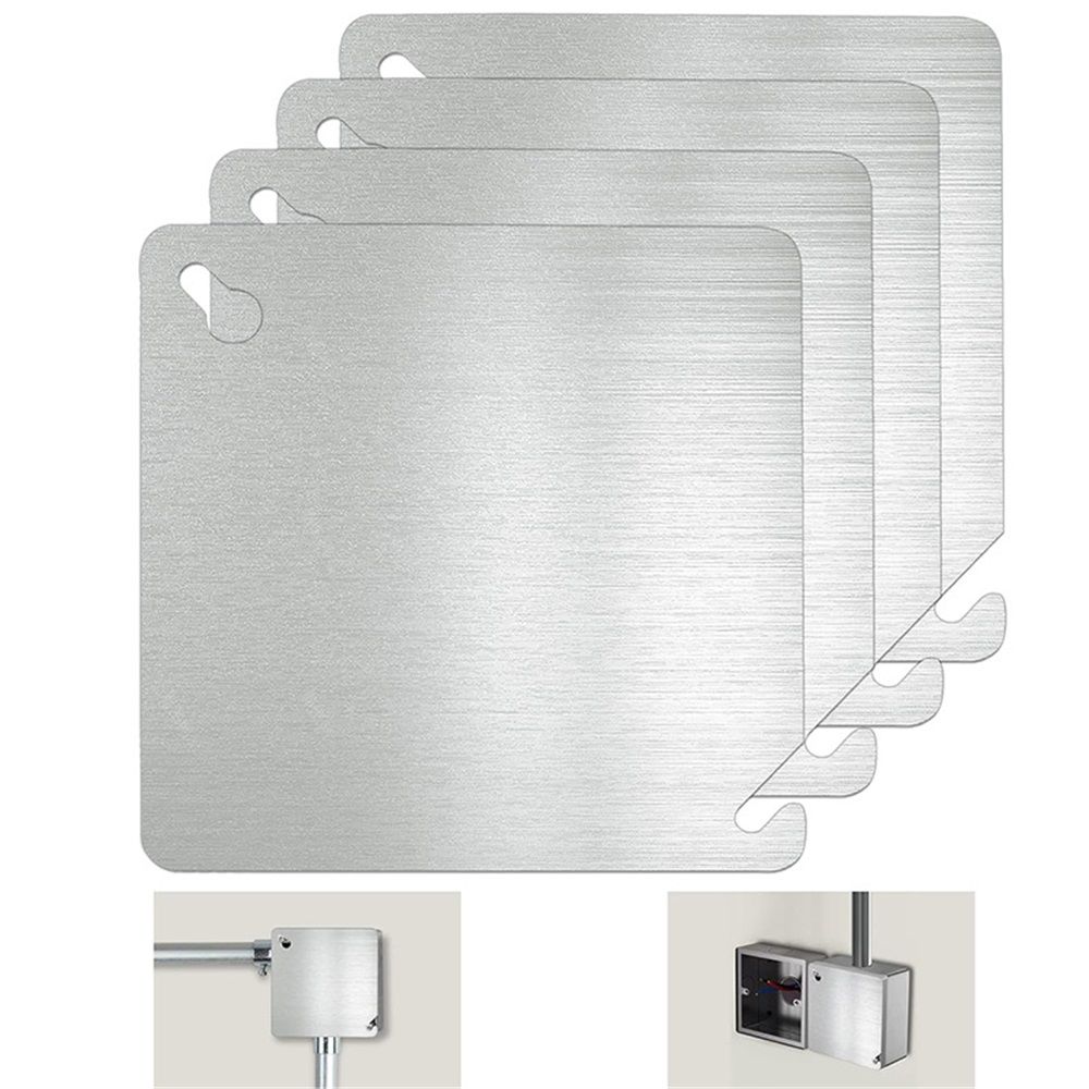 8 Pcs 4x4 Metal Electrical Box Cover Plate, Metal Junction Box Covers Plate, 4 Inch Square Flat Blank Electric Box Cover - Image 2