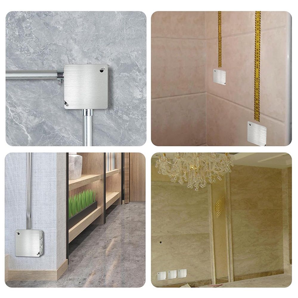 8 Pcs 4x4 Metal Electrical Box Cover Plate, Metal Junction Box Covers Plate, 4 Inch Square Flat Blank Electric Box Cover - Image 5