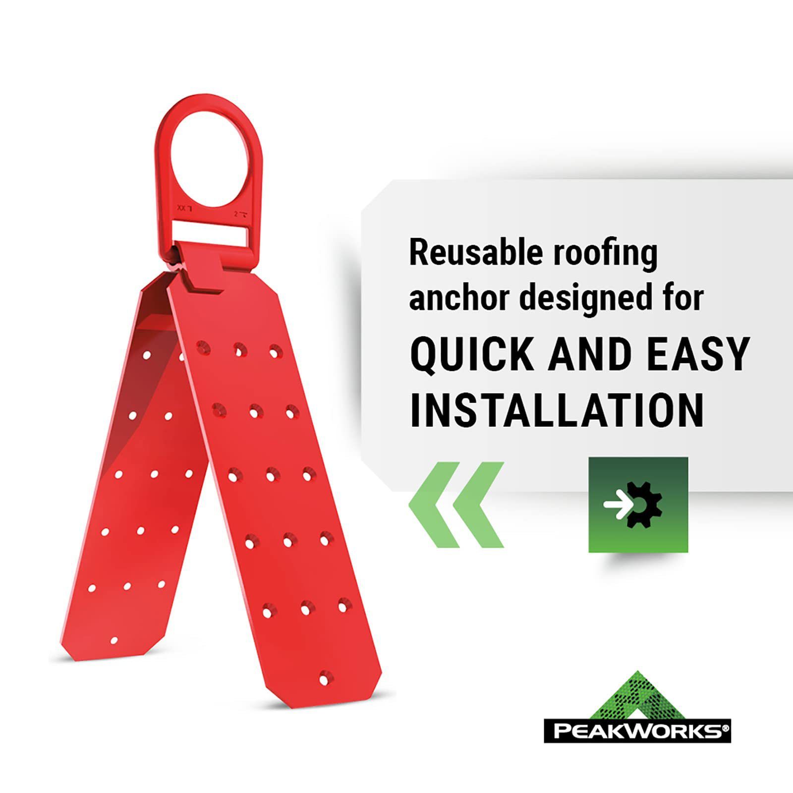 Temporary Roof Anchor Bracket - Stainless Steel Safety Roof Top Anchor Bracket for Roofing Work - Industrial, Construction, Roofing Fall Protection - Image 2
