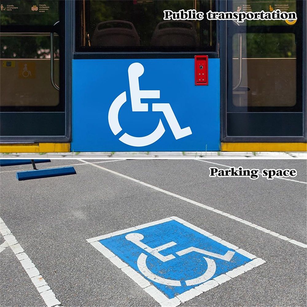 Handicap Parking Stencil Kit, Reusable Cardboard Parking Lot Stencils for Painting, Easy to Use Handicap Symbol - Image 4