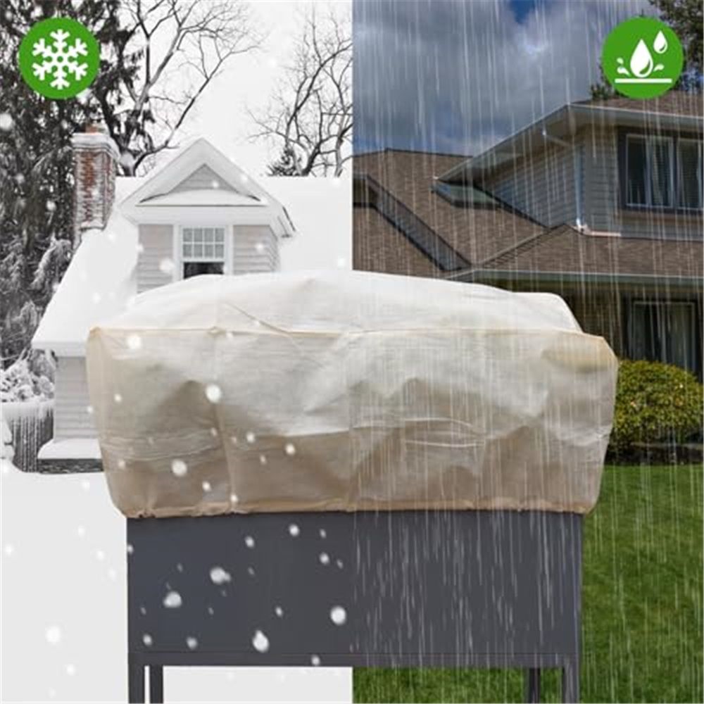 Plant Cover Freeze Protection, Winter Plant Covers, Plant Frost Cover, Tree Plant Freeze Protection Covers, Planter Plant Winter Frost Blanket with Zip Drawstring,2 Pack (59x17.7x15.7INCH) - Image 2