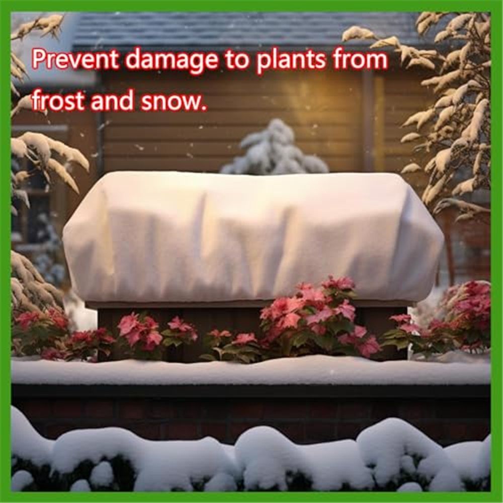 Plant Cover Freeze Protection, Winter Plant Covers, Plant Frost Cover, Tree Plant Freeze Protection Covers, Planter Plant Winter Frost Blanket with Zip Drawstring,2 Pack (59x17.7x15.7INCH) - Image 5
