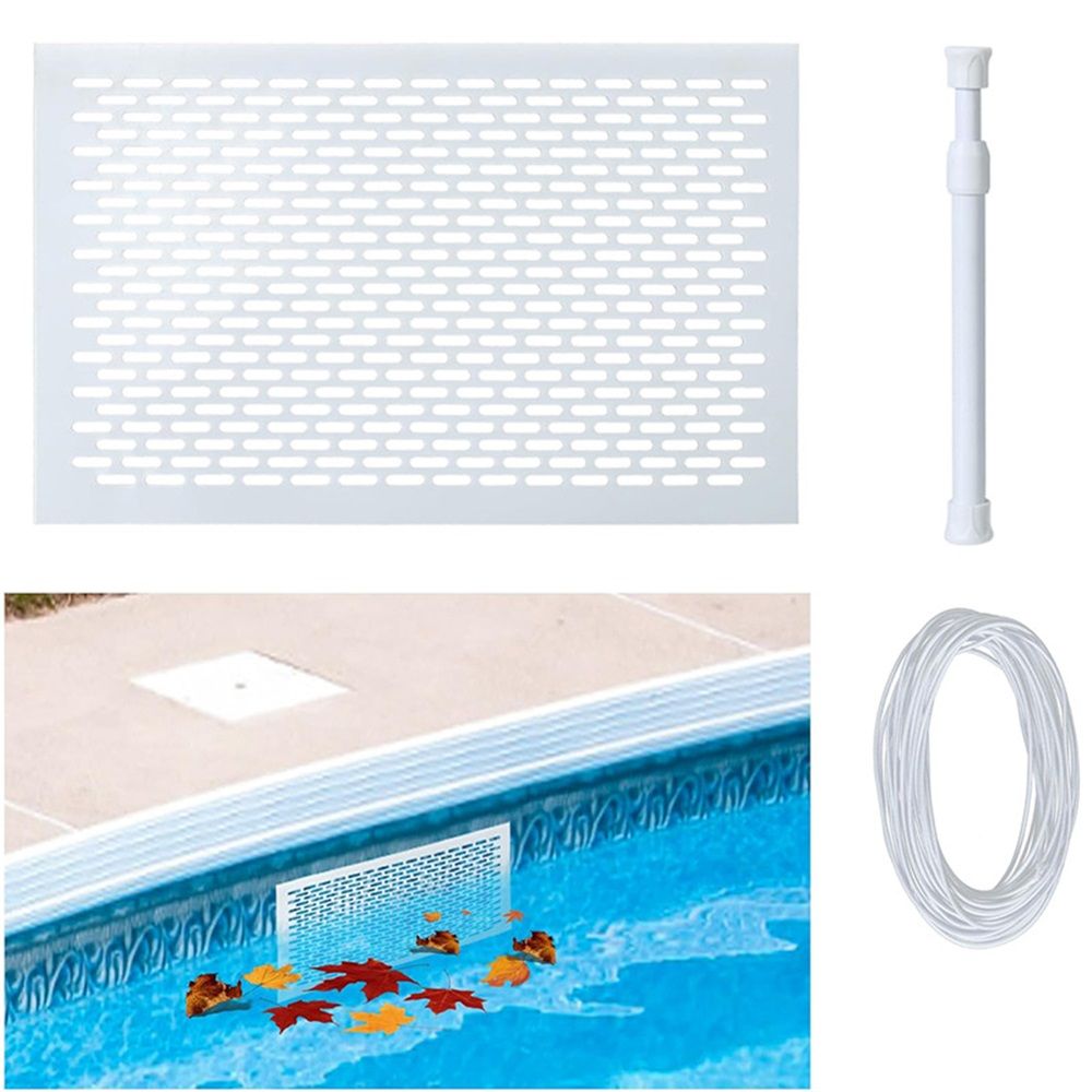 Skimmer Guard Kit Pool Skimmer Net Leaf Skimmer Catcher Shield Protective Spring Action Net System Leaf Protection Debris Prevent Blockage Easy Assembly Durable White - Image 2