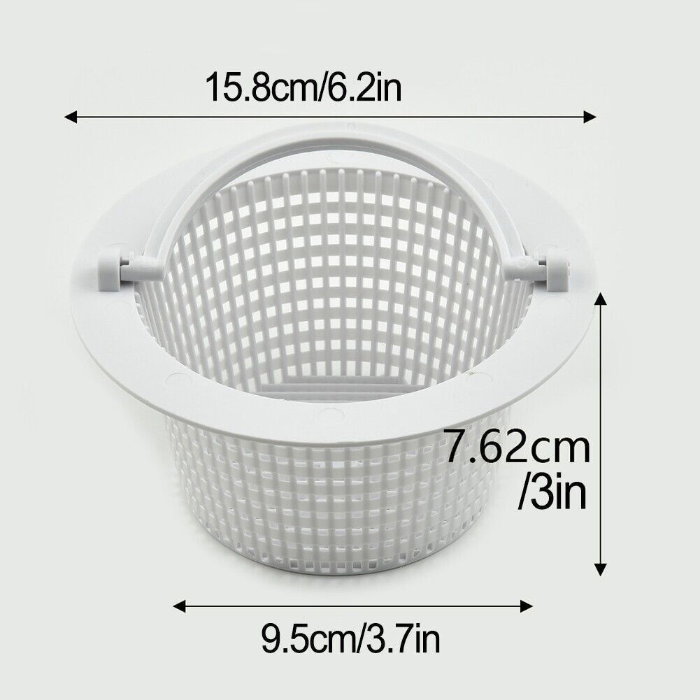 Pool Above Ground Swimming Pool Through-Wall Skimmer Basket with Handle (2 Pack) Replacement Strainer for Leaves and Debris - Not Compatible with inground Pools - Image 3