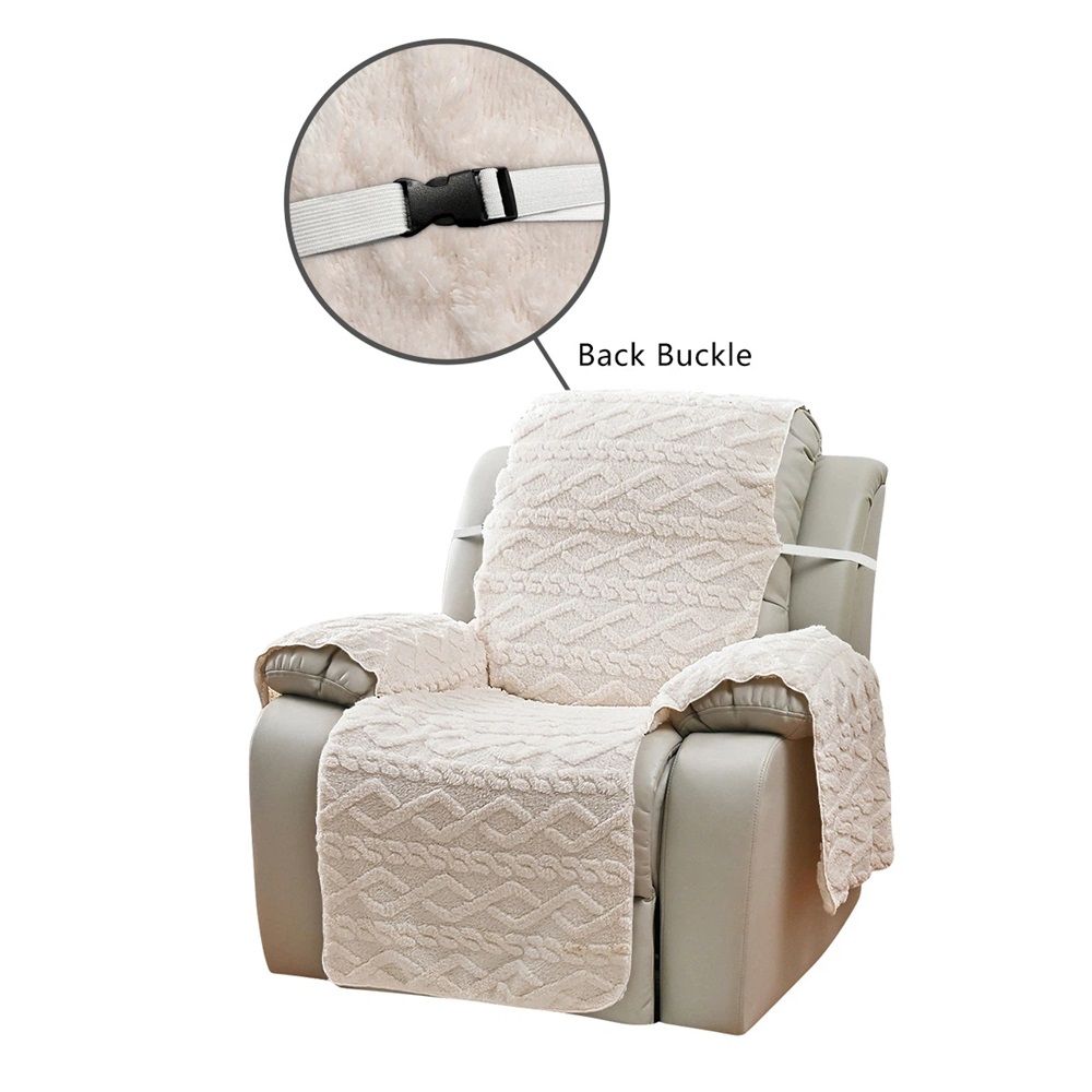 Recliner Cover for Lazy Boy Recliner Chair Covers,21.7Inches Washable Quilted Recliner Chair Covers ,White Furniture Protector for Pets/Kids - Image 2