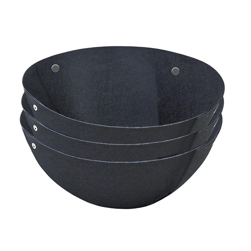 3PCS 16 Inch Round Hanging Basket Liners Fabric Hanging Plant Liners Non-Woven Planter Liners Black Felt Liners Replacement Inserts for Hanging Baskets Outdoor Plants - Image 1