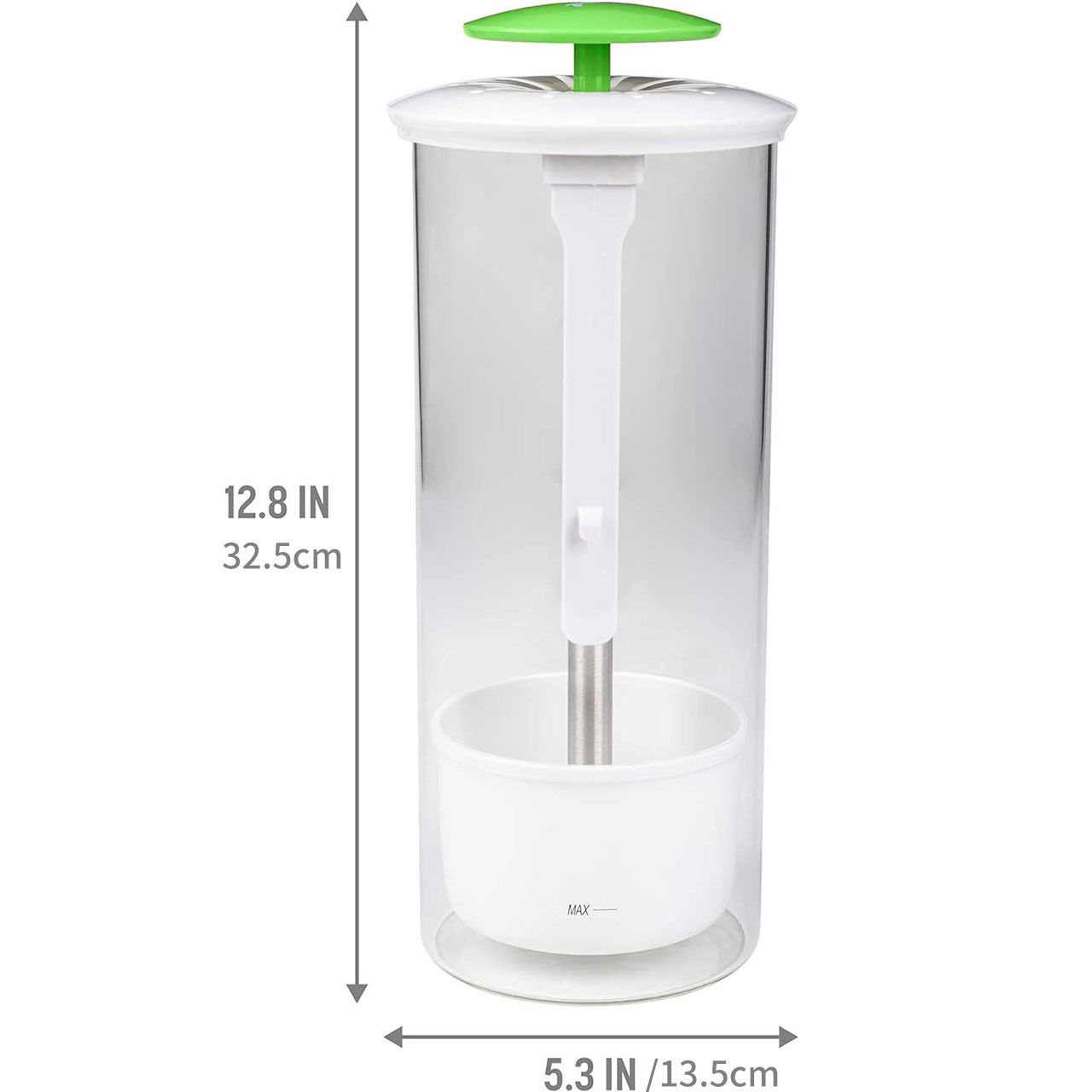 Herb Keeper and Herb Saver – Glass Storage Container for Cilantro, Mint, Parsley, Asparagus, Keeps Greens Fresh for 2-3 Weeks（green） - Image 5