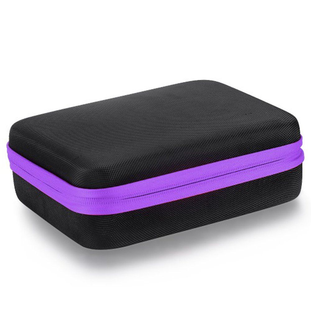 Essential Oils Carrying Case Holds, 30 Bottles 5ml, 10ml, 15ml Bottles Storage Organizer Bag Hard Shell EVA（Purple） - Image 3