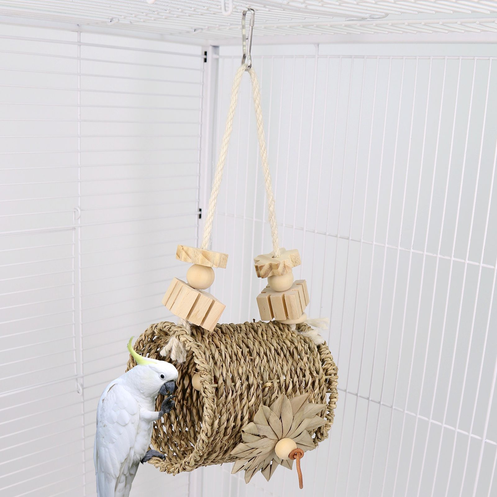 Bird Cage Accessories, Straw Woven Nests, Hanging Beds, Bird Houses, Bird Supplies, Straw Woven Bites, Soothing Puzzle Birds Toys - Image 3